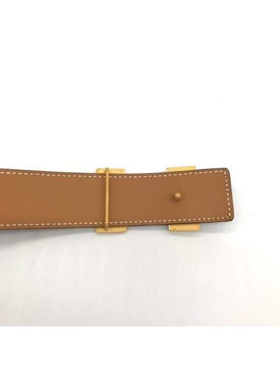 Hermes Leather Constance Buckle Reversible Belt 70 Black Gold main image 6